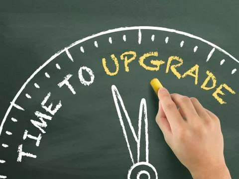 Time to upgrade written by hand イラスト素材
