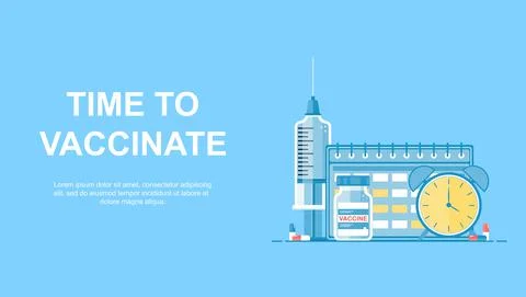 Time to vaccinate background 1 Illustrazione stock