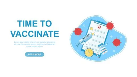 Time to vaccinate background 2 Stock Illustration