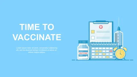 Time to vaccinate background Stock Illustration