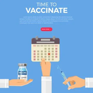 Time to Vaccinate Concept Stock Illustration