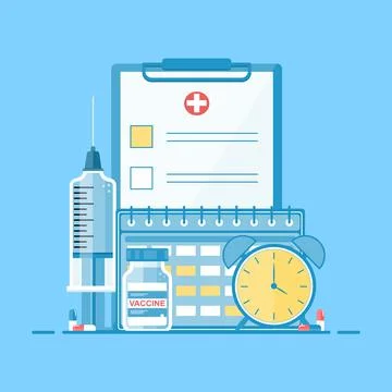 Time to vaccinate elements 1 Stock Illustration
