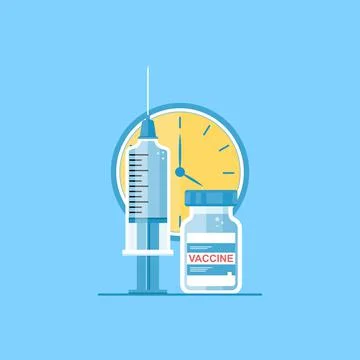Time to vaccinate elements 2 Stock Illustration