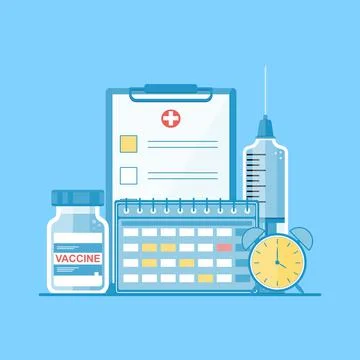 Time to vaccinate elements 3 Stock Illustration
