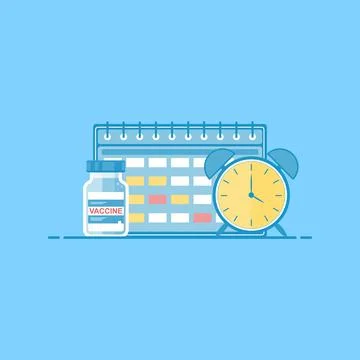 Time to vaccinate elements 4 Stock Illustration