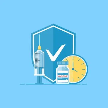 Time to vaccinate elements 5 Stock Illustration