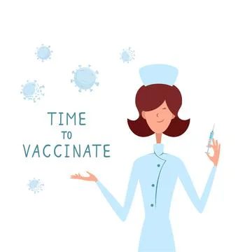 Time To Vaccinate Stock Illustration