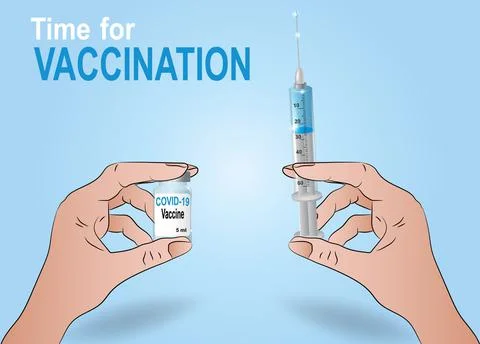 Time for vaccination. Stock Illustration
