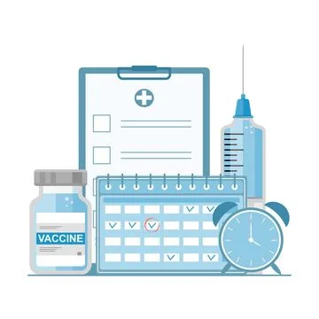 Time to vaccine Stock Illustration