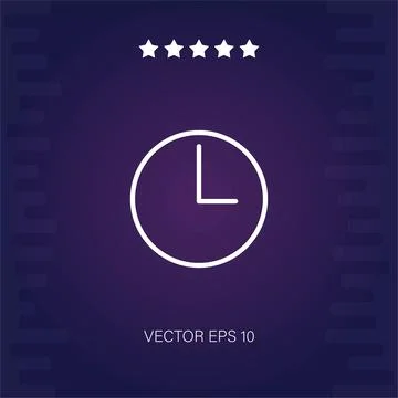 Time vector icon Illustrazione stock