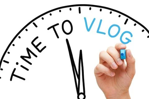 Time To Vlog Concept Stockfoto's