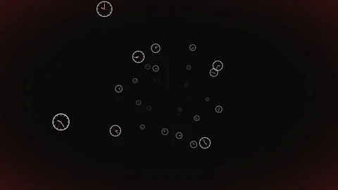 Time Vortex Abstract Tunnel Animation with Infinite Clock Faces 库存影片 335941219