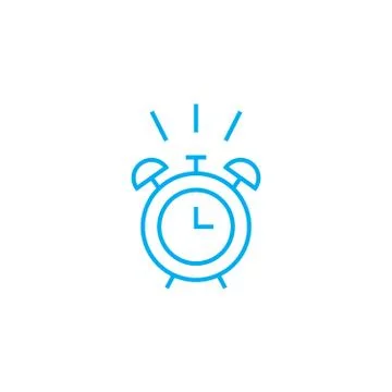 Time to wake up linear icon concept. Time to wake up line vector sign, symbol Stock Illustration