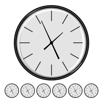 Time wall clock cartoon vector graphic 스톡 일러스트