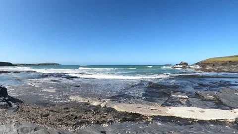Time Warp Rocky Beach Stock Footage