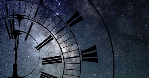 Time Warp. Time and Space, General Relativity. Milky way Galaxy. Stock Footage 73621458