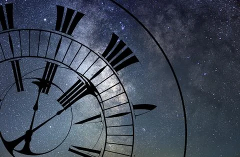 Time Warp. Time and Space, General Relativity. Stock Illustration