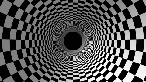 Time Warp Tunnel ,Time Vortex   black and white video Stock Footage 170189347