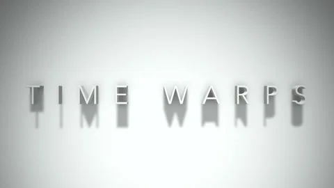 Time Warps 3D title animation with shadows on a white background Stock Footage 296633043