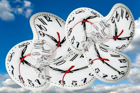 Time warps, conceptual artwork Stock Illustration