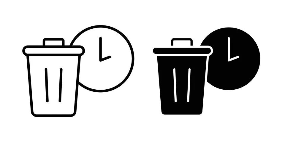 Time waste icon vector, symbol, logo illustrations Stock Illustration