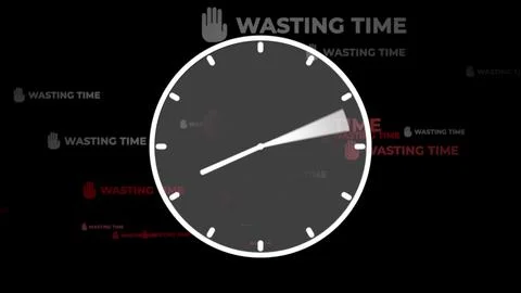 Time wasting concept, infographic representing time going quickly. Stock Illustration
