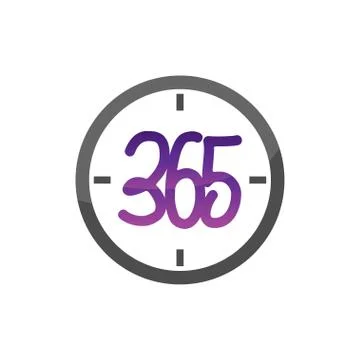 Time watch 365 infinity logo icon design illustration vector Stock-Illustration
