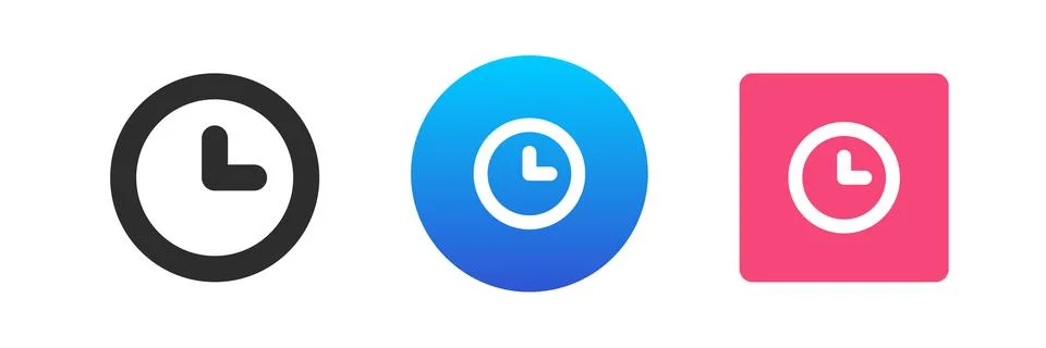 Time watch clock deadline checking timing countdown measurement icon set ve.. Stockillustratie