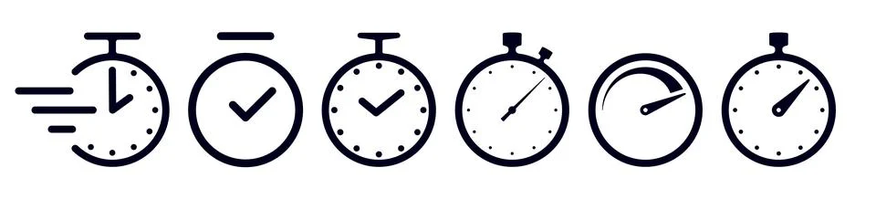 Time. Watch, clock. Quick timer 스톡 일러스트
