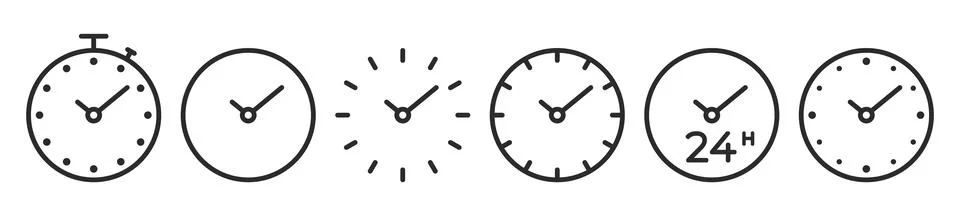 Time. Watch, clock. Quick timer 스톡 일러스트