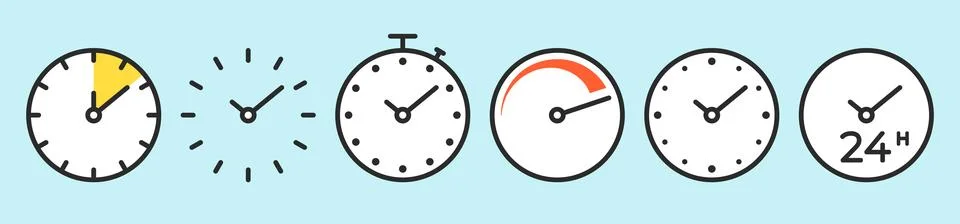 Time. Watch, clock. Quick timer 스톡 일러스트