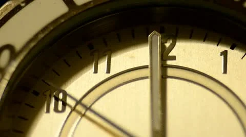 Time on  a watch face Stock Footage 10541482