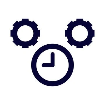 Time, watch, gear, management, time management icon Stock Illustration