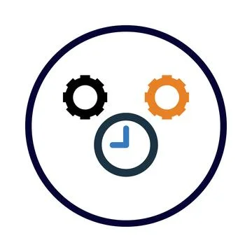 Time, watch, gear, management, time management icon Stock Illustration