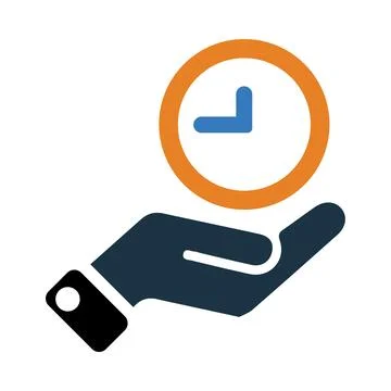 Time, watch, hand, fast delivery time on hand icon Stock Illustration