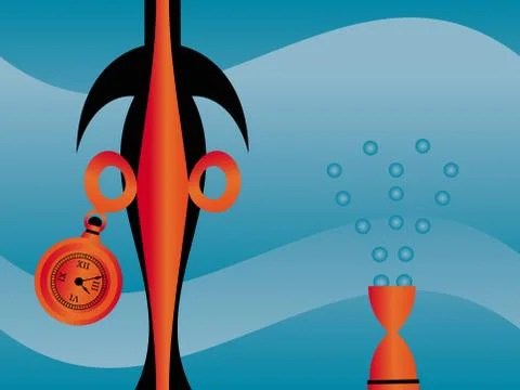 Time water イラスト素材