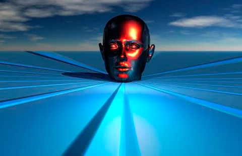 A time when computers will take control of all humanity. 스톡 일러스트