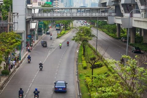 Time when streets aren't loaded. Bangkok Stock-Fotos