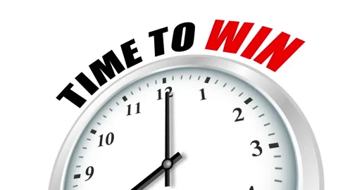 Time to win Clock animation Stock Footage 189951198