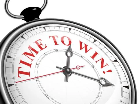 Time to win concept clock Stockillustratie