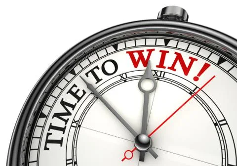 Time to win concept clock Stock Illustration