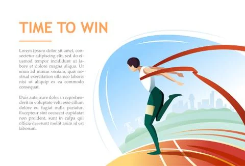 Time to win concept illustration. Modern vector illustration Stock Illustration
