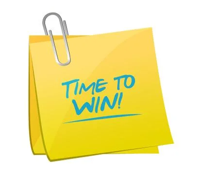 Time to win memo illustration design Stock Illustration