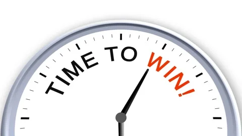 Time to Win Word or Text on Clock Moving Fast for Time Concept 動画素材 284240737