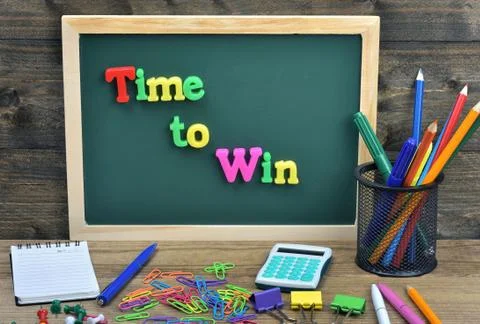 Time to win word Fotos Stock