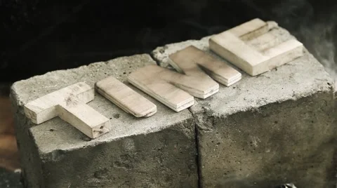 Time Word in the smoke Video stock 51249487