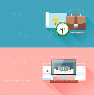Time to work and process Stock Illustration