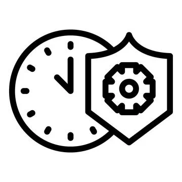 Time work icon outline vector. Core mission Stock Illustration