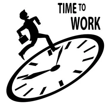 Time to work Stock Illustration