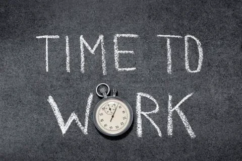 Time to work Foto stock